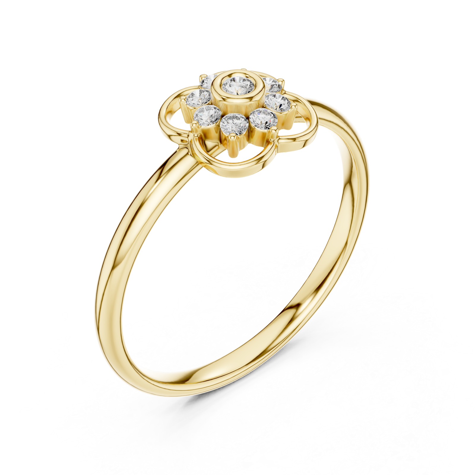 Gold Celestial Revival Iconic Band Ring Right View