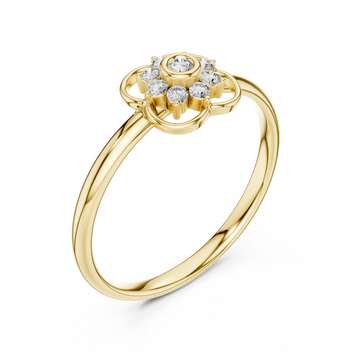 Gold Celestial Revival Iconic Band Ring Right View