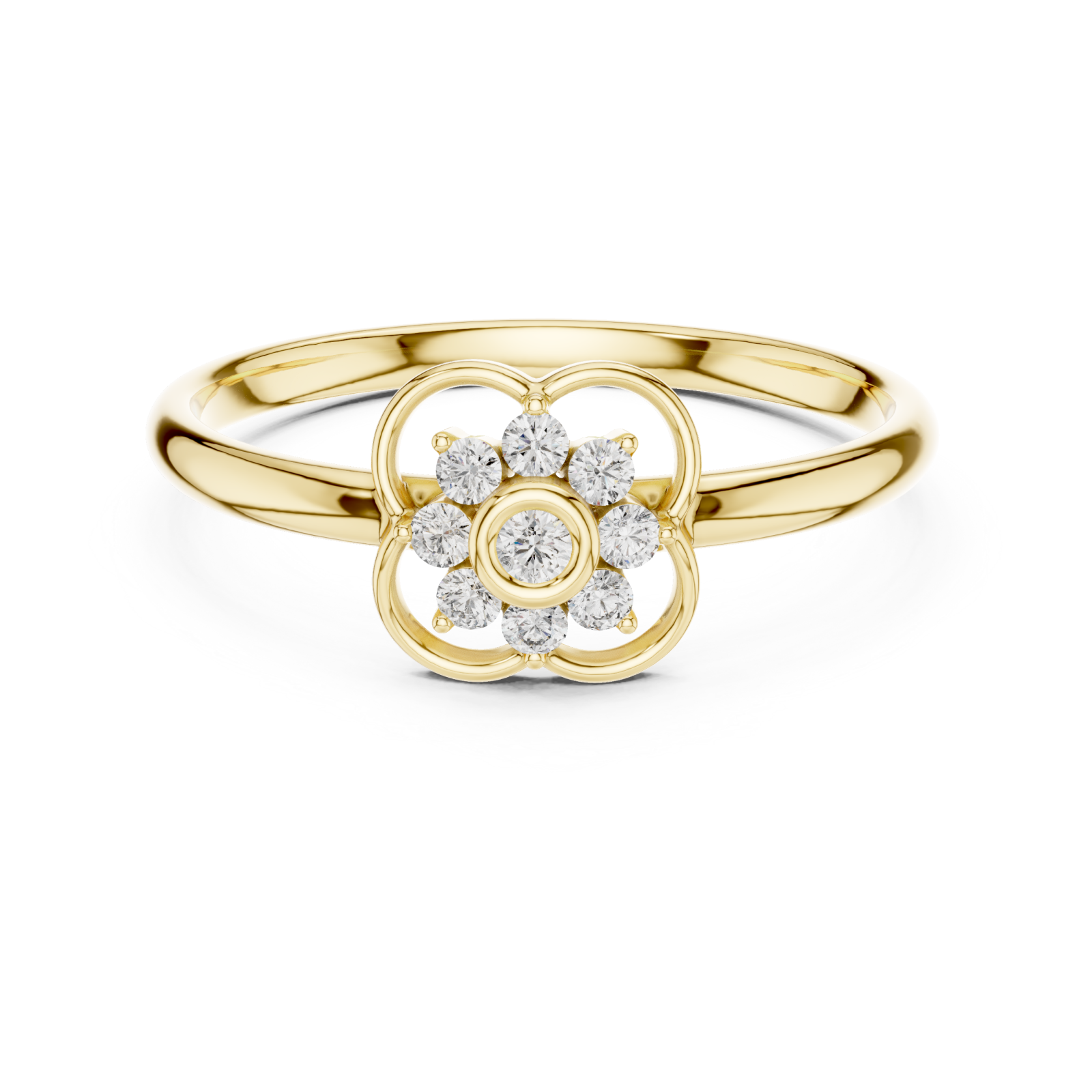  Gold Celestial Revival Iconic Band Ring Front View