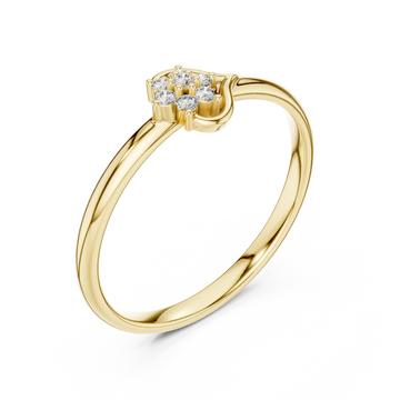 Gold Radiant Morning Blossom Elegance Band Ring Right View