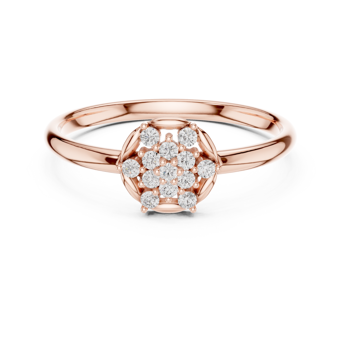  Rose Gold Enchanted Ever-Petal Solitaire Ring Right View