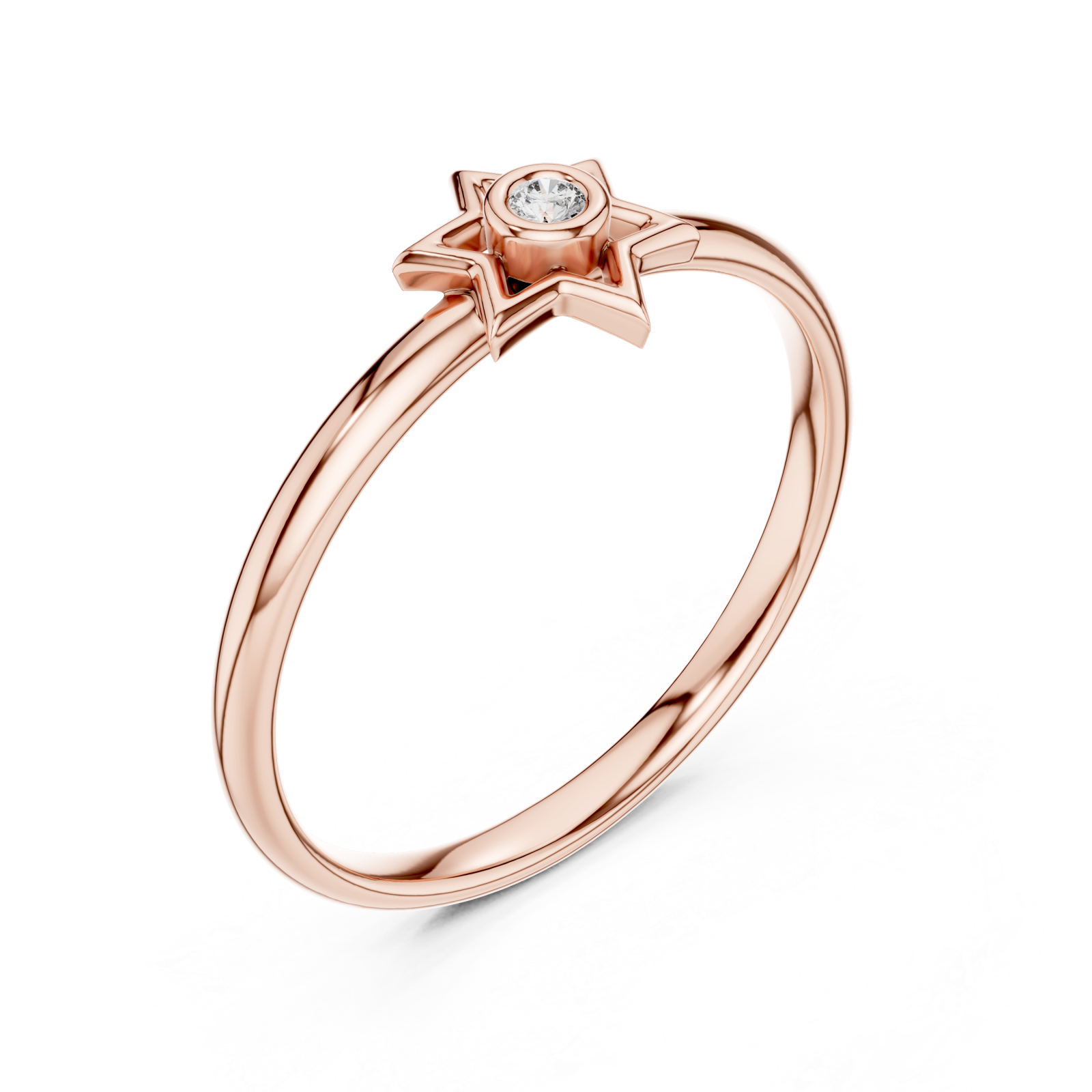  Rose Gold Celestial Spark Radiance Band Right View