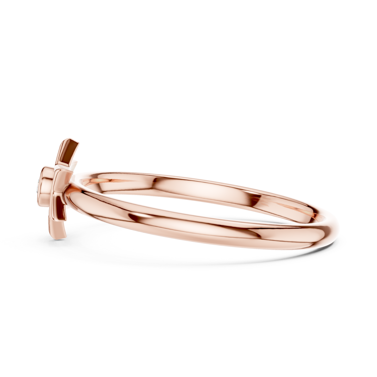  Rose Gold Celestial Spark Radiance Band Side View