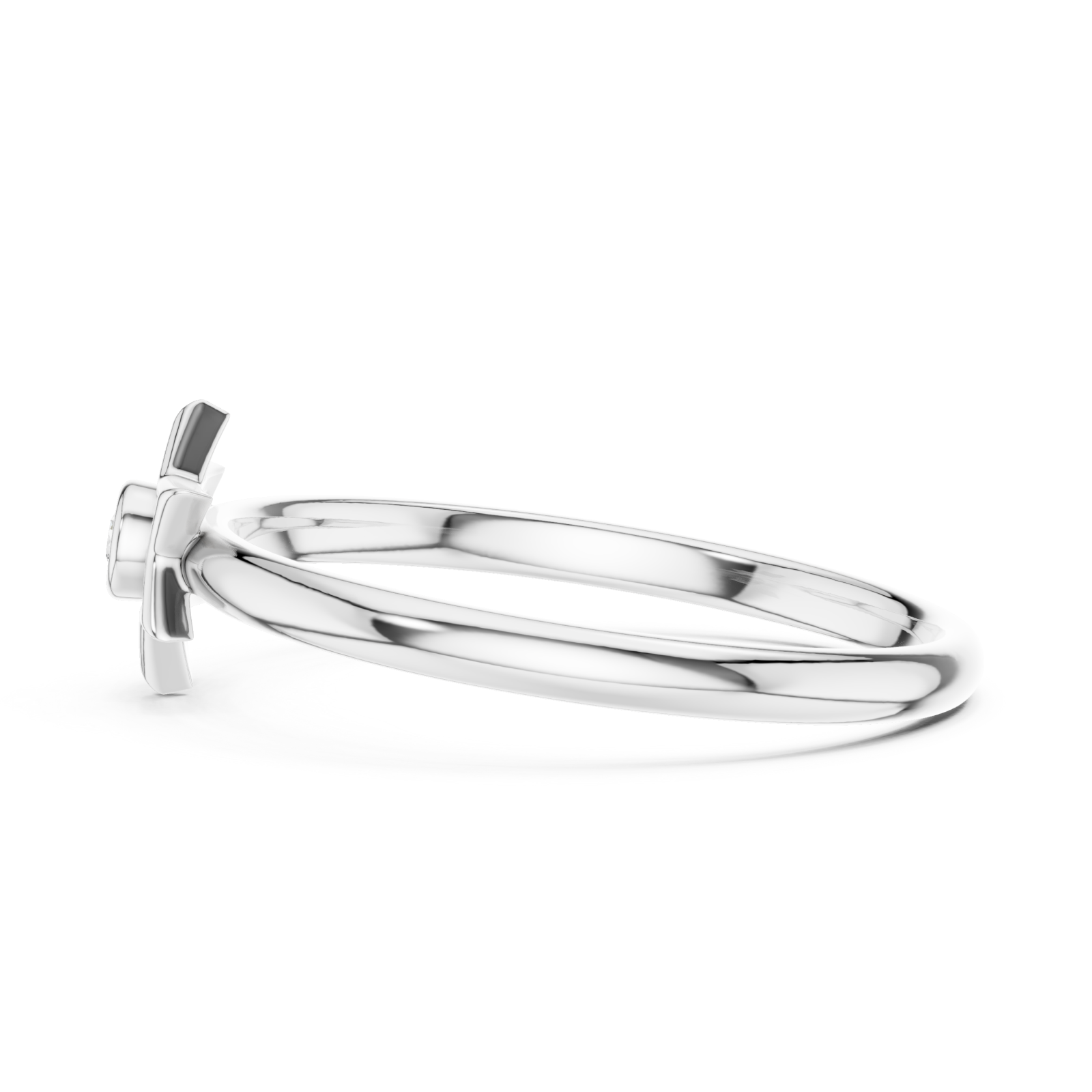  White Gold Celestial Spark Radiance Band Side View