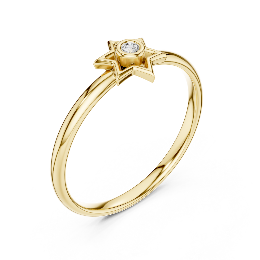 Gold Celestial Spark Radiance Band Right View