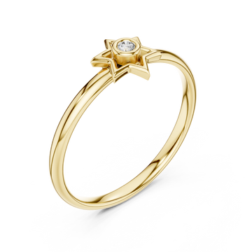 Gold Celestial Spark Radiance Band Right View