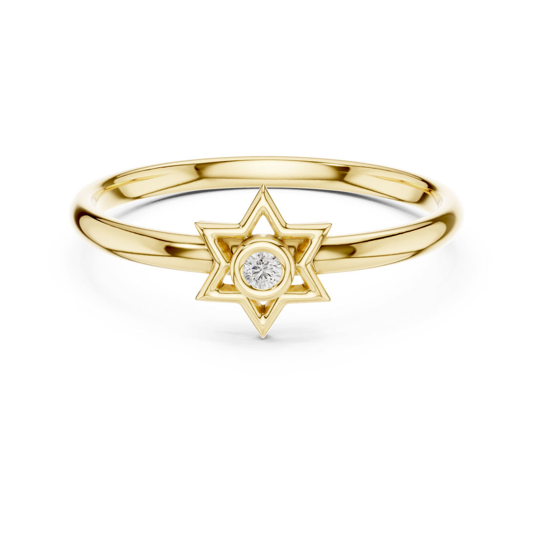 Gold Celestial Spark Radiance Band Right View