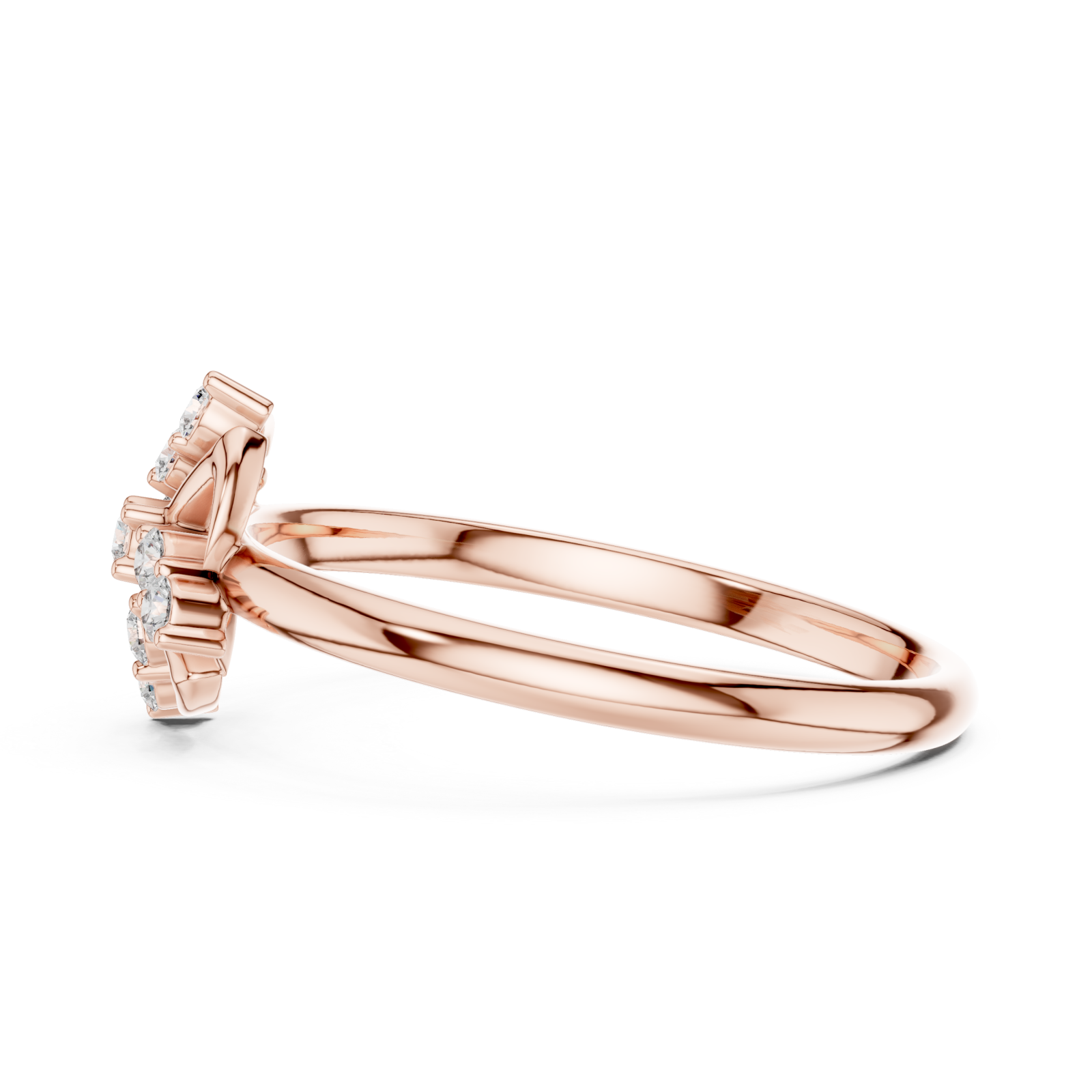  Rose Gold Twilight Blossom Halo Petite Band Side View