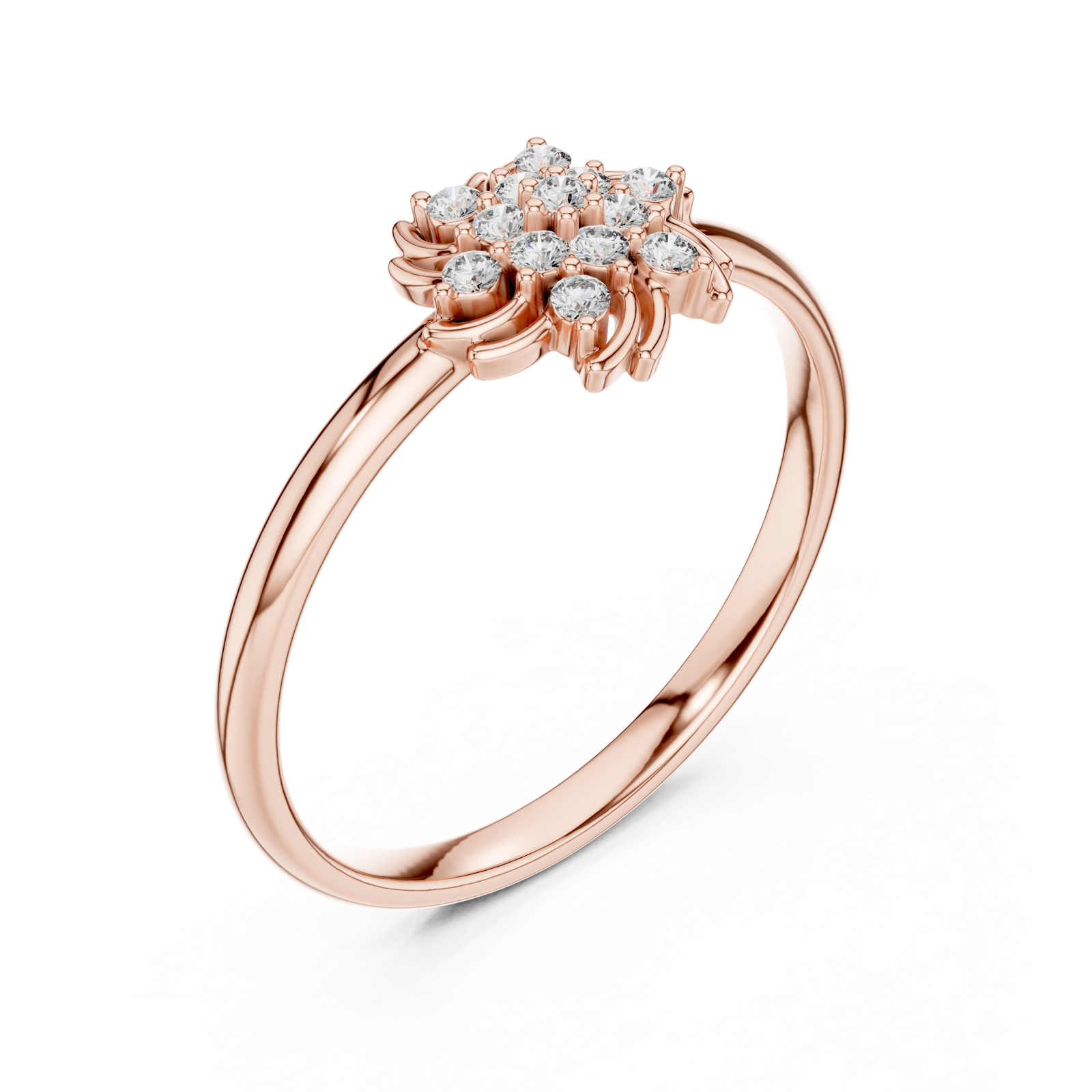  Rose Gold Opulent Whispered Garden Embrace Ring Right View
