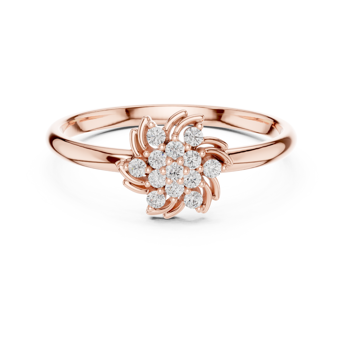  Rose Gold Opulent Whispered Garden Embrace Ring Right View