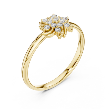 Gold Opulent Whispered Garden Embrace Ring Right View