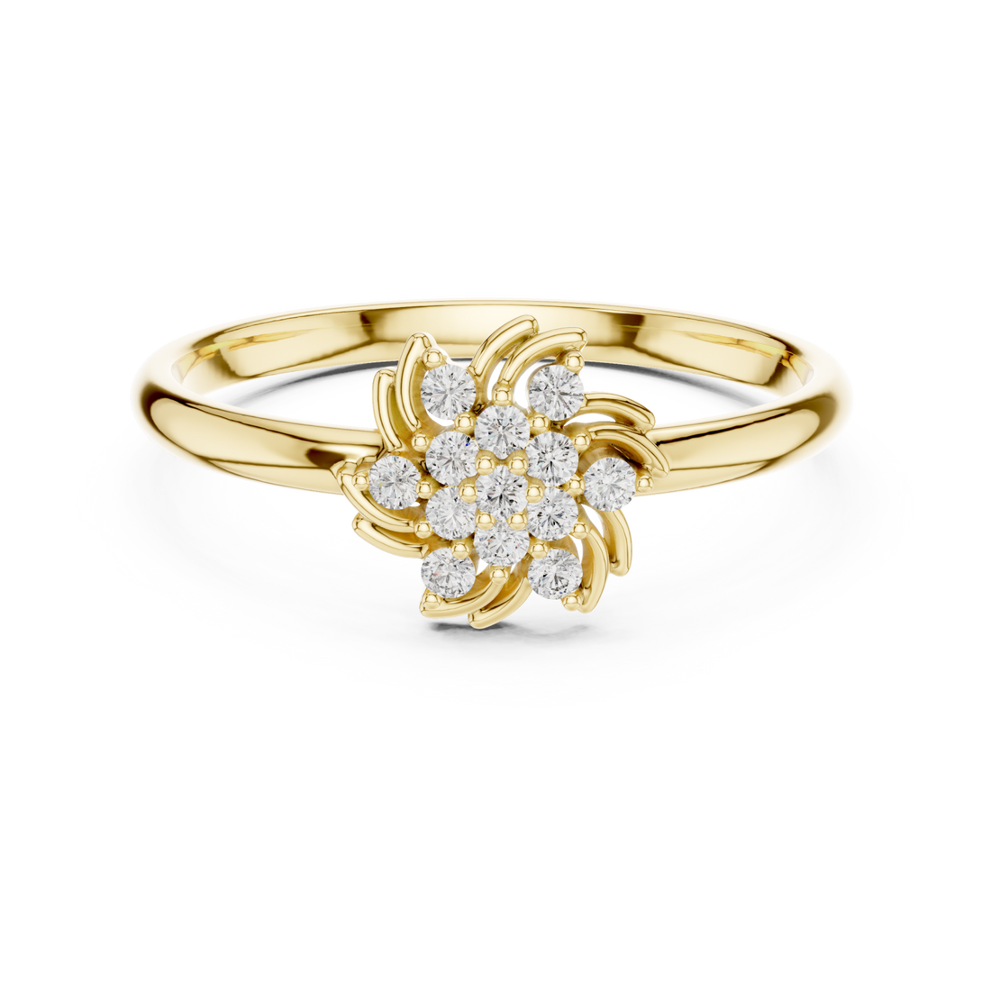 Gold Opulent Whispered Garden Embrace Ring Right View