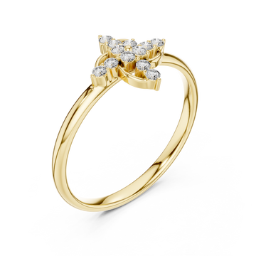 Gold Starlet Bouquet Modern Accent Band Right View