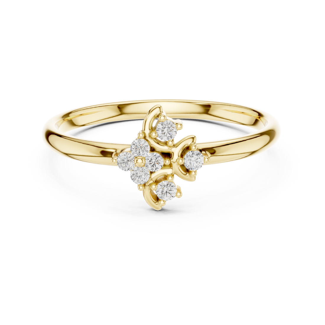 Gold Morning Dew Touch Serenity Ring Right View