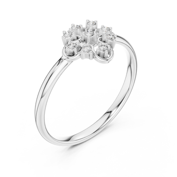  White Gold Petite Dewdrop Whisper Band Right View
