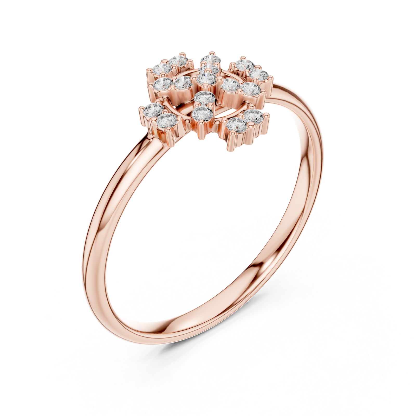  Rose Gold Celestial Harmony Florale Ring Right View