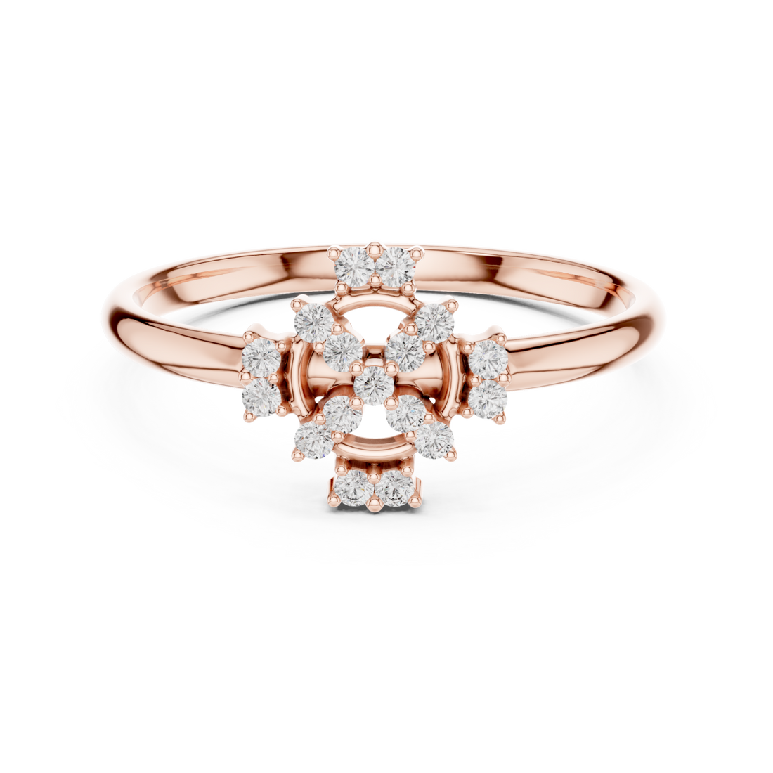  Rose Gold Celestial Harmony Florale Ring Right View