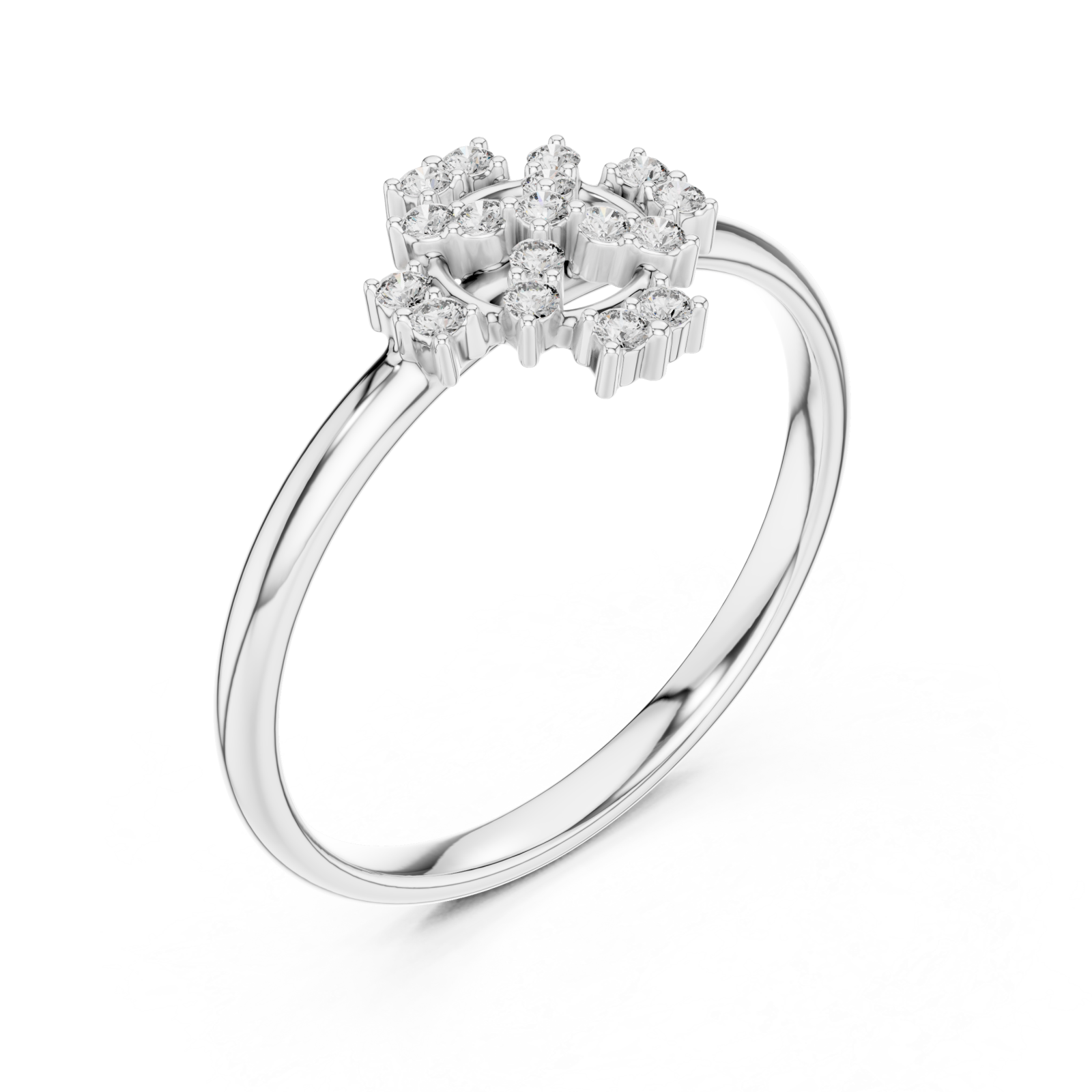 White Gold Celestial Harmony Florale Ring Right View