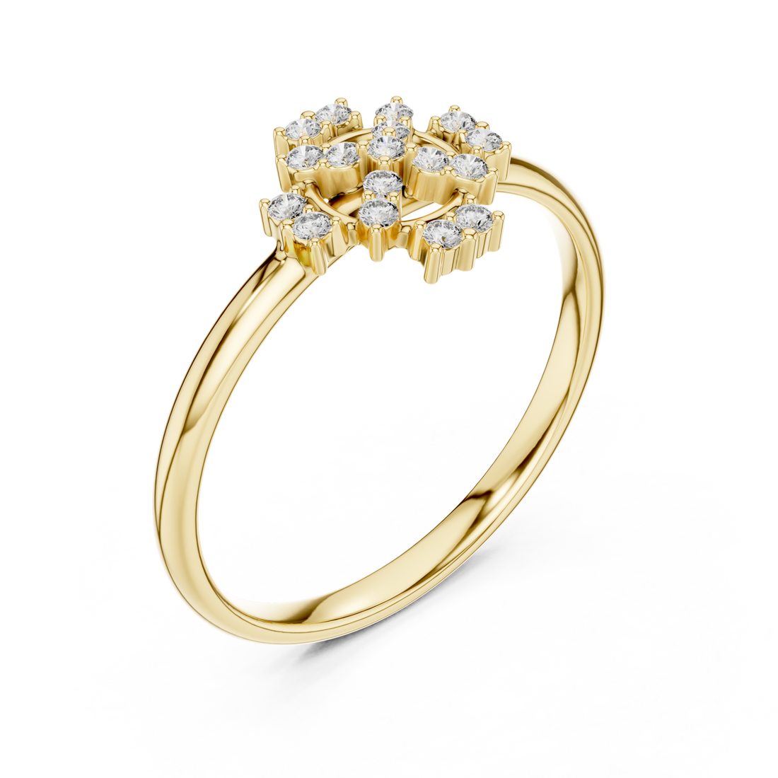 Gold Celestial Harmony Florale Ring Right View