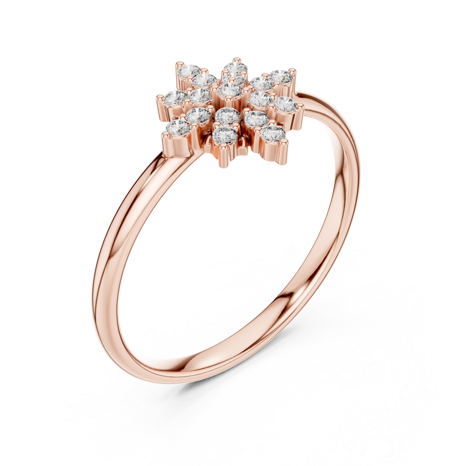  Rose Gold Chic Petal Harmony Signature Cocktail Ring Right View