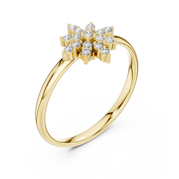 Gold Chic Petal Harmony Signature Cocktail Ring Right View