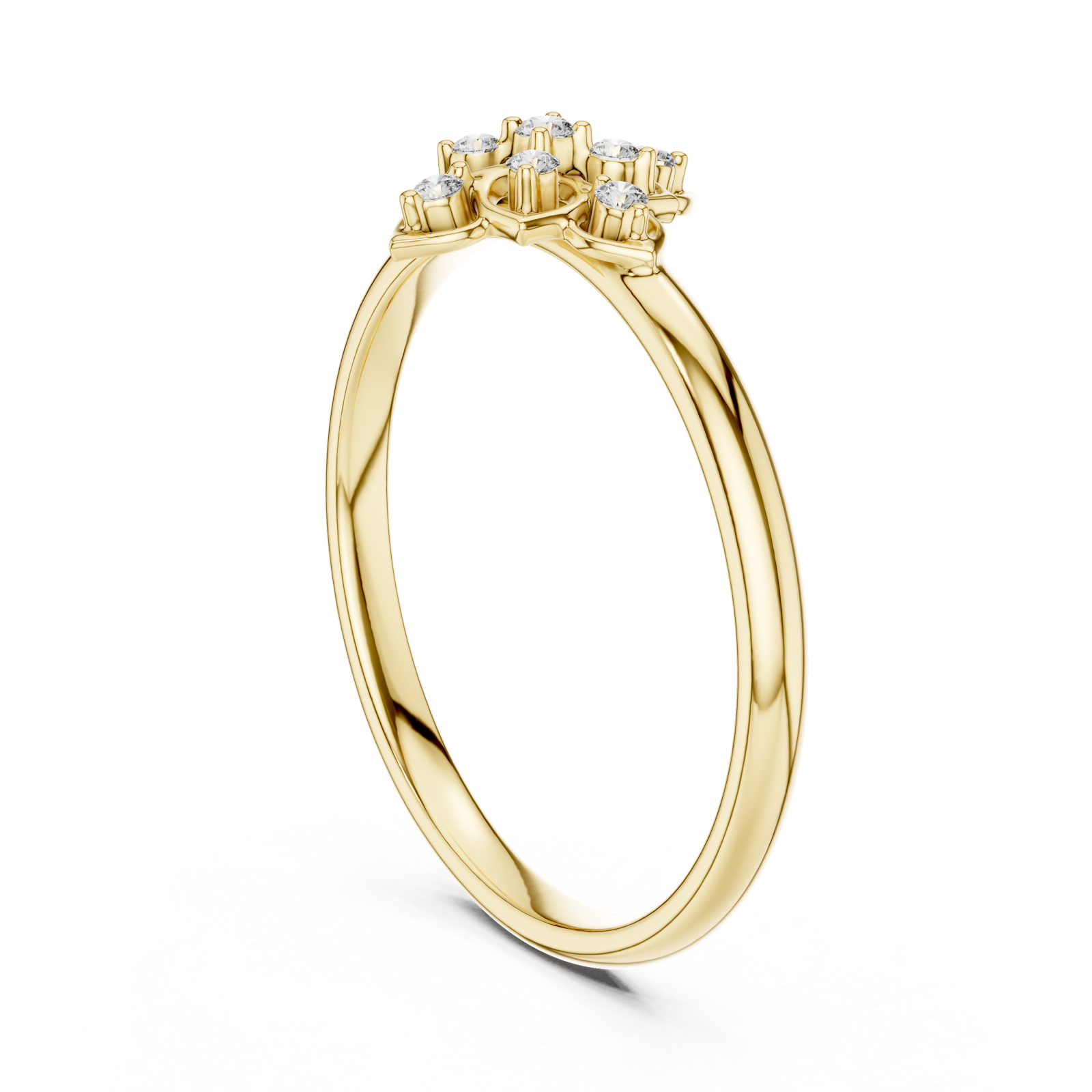  Gold Dewdrop Harmony Band Ring Left View