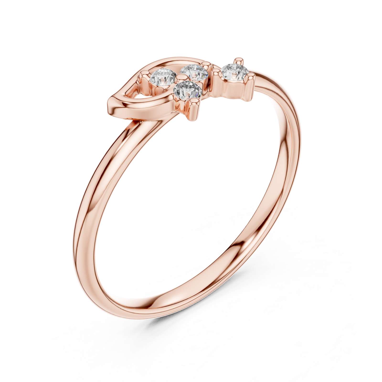  Rose Gold Celestial Arc Radiance Band Right View
