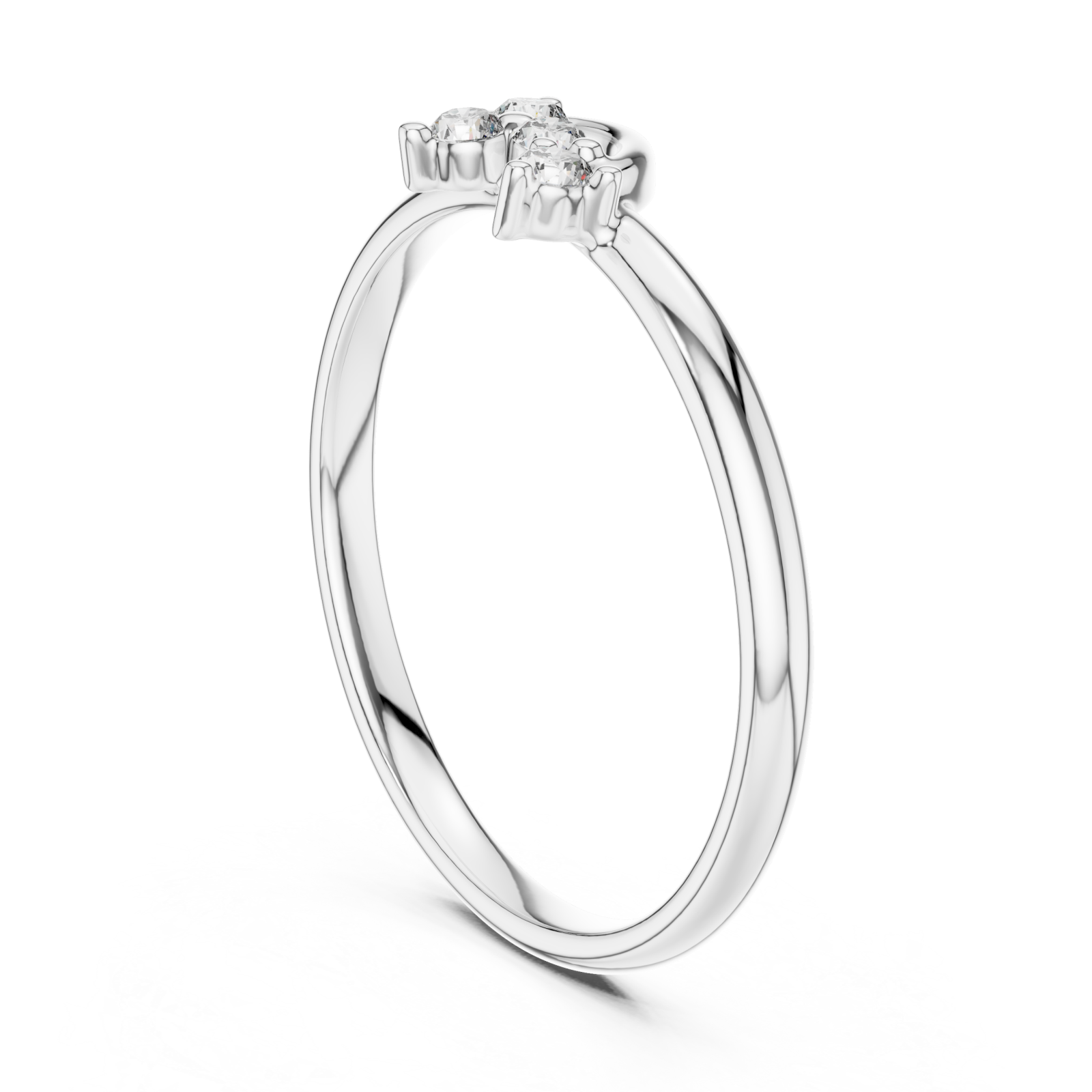  White Gold Celestial Arc Radiance Band Left View