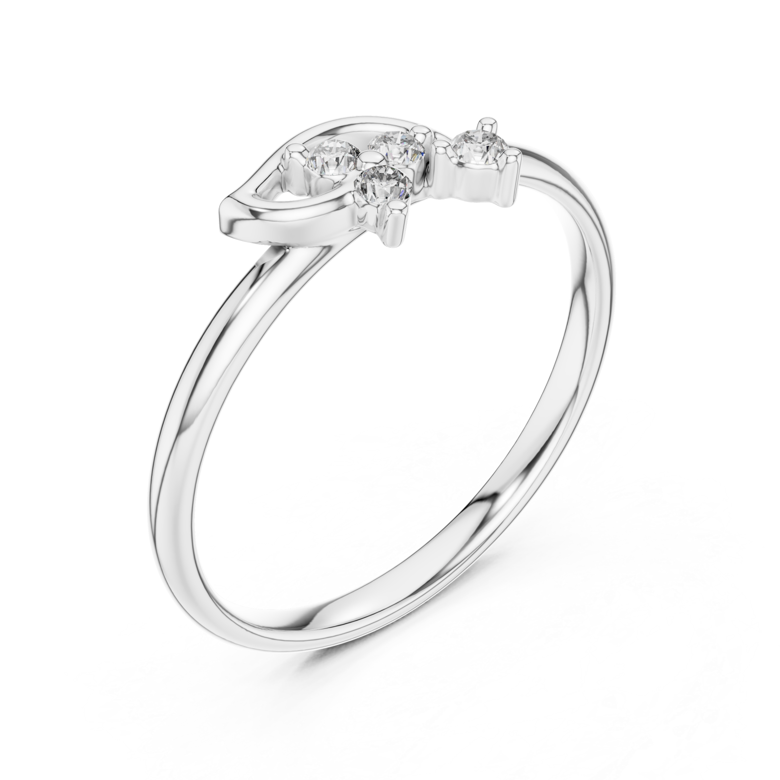  White Gold Celestial Arc Radiance Band Right View