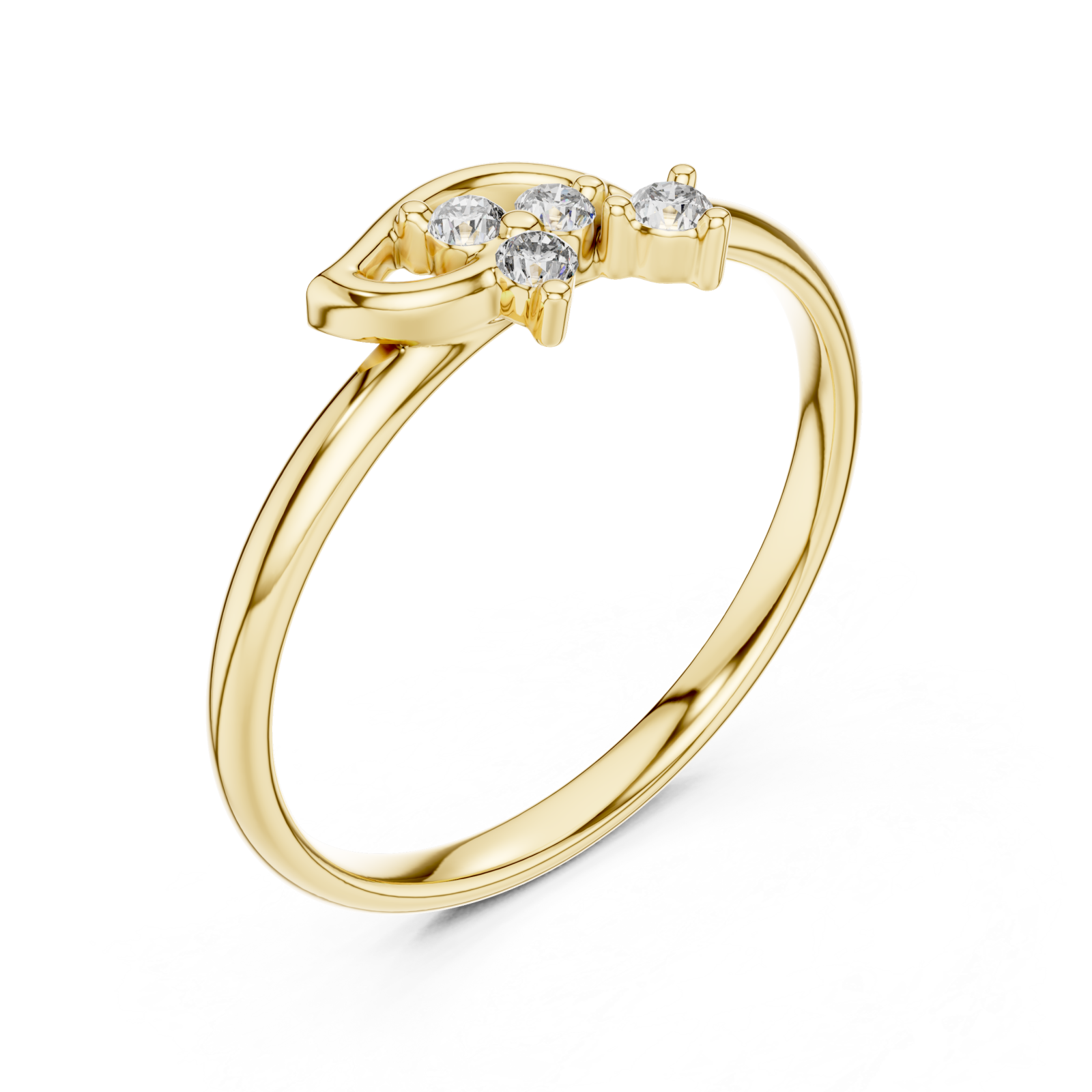 Gold Celestial Arc Radiance Band Right View