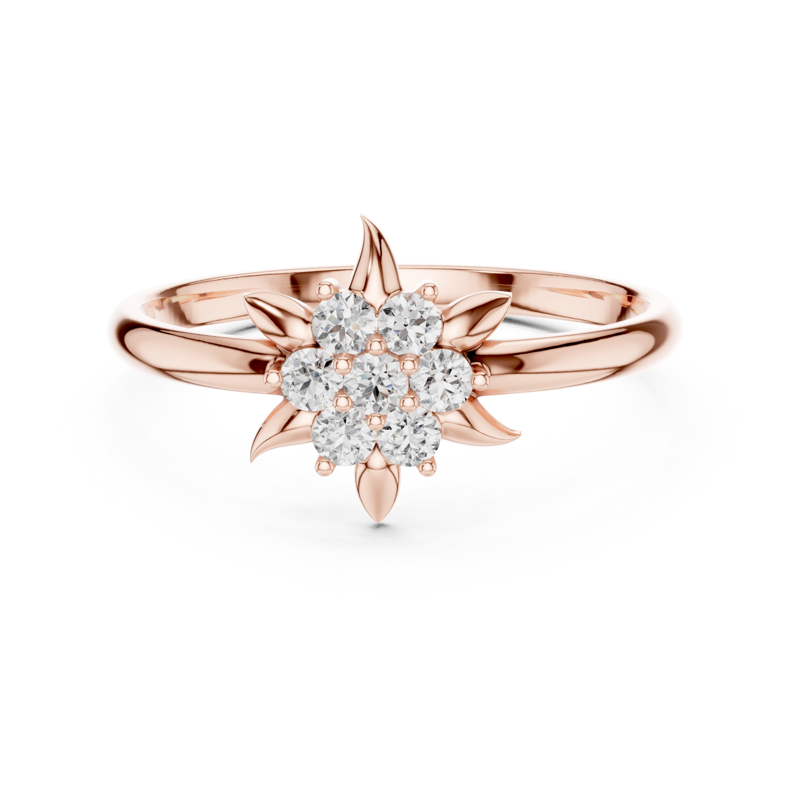  Rose Gold Petal Essence Ring Front View