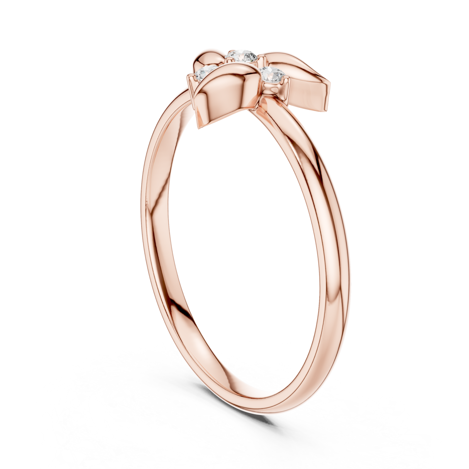  Rose Gold Willow Whisper Ring Left View