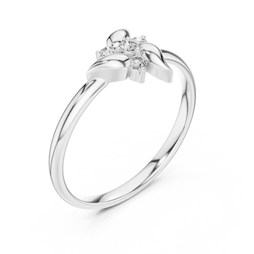  White Gold Willow Whisper Ring Right View