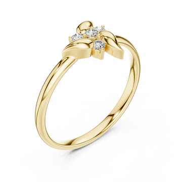 Gold Willow Whisper Ring Right View