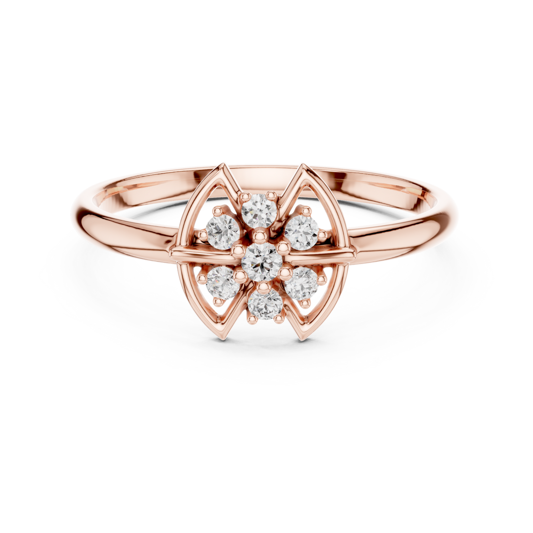  Rose Gold Petal Radiance Ring Right View