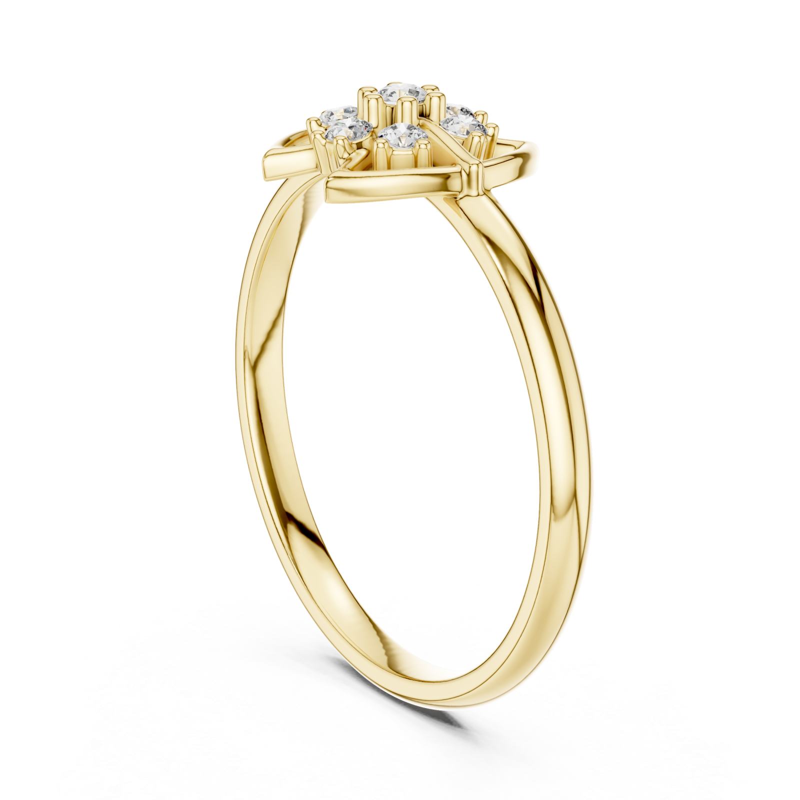  Gold Petal Radiance Ring Left View