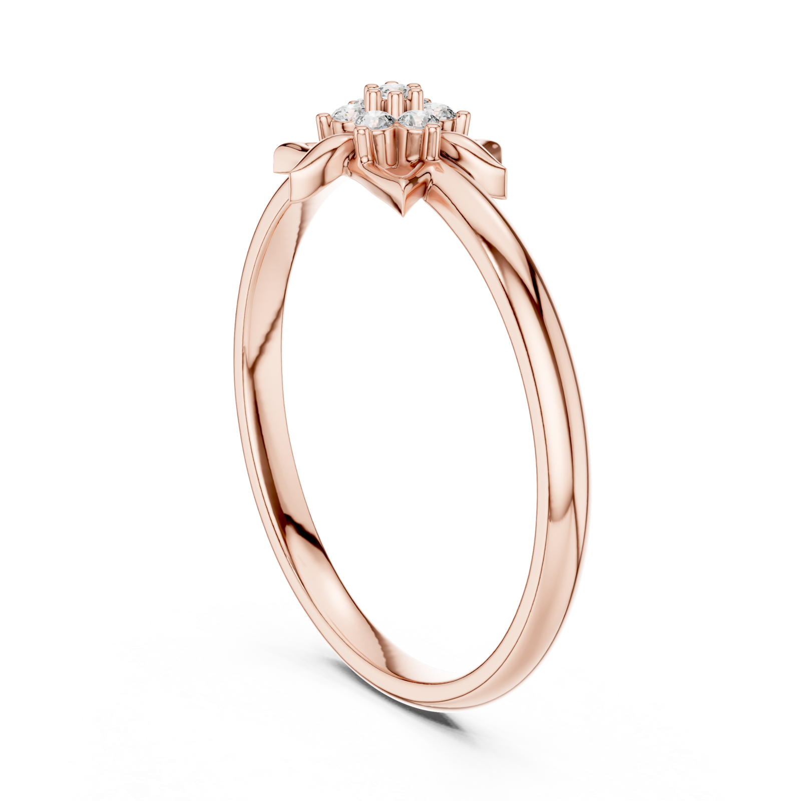  Rose Gold Twilight Cluster Ring Left View
