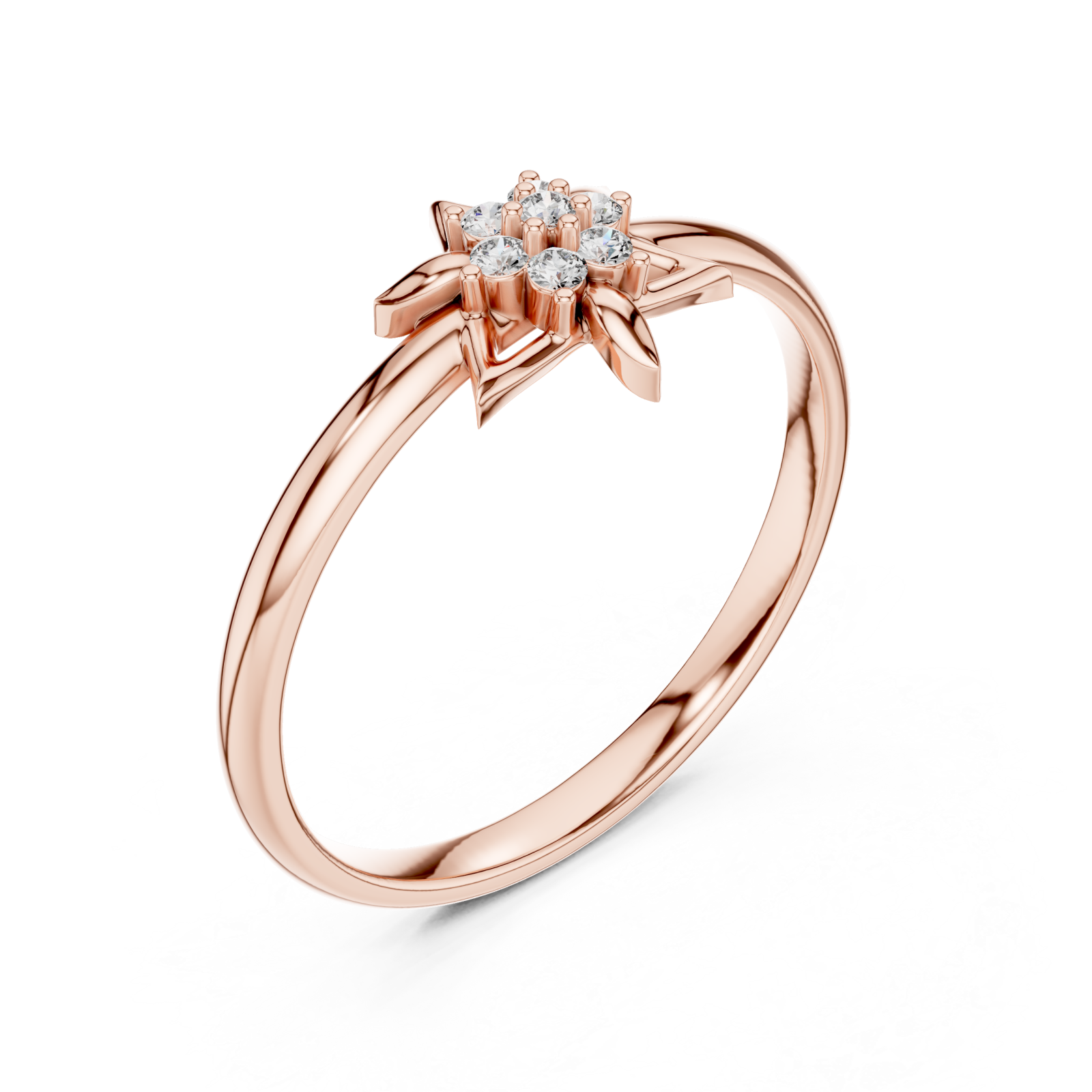  Rose Gold Twilight Cluster Ring Right View