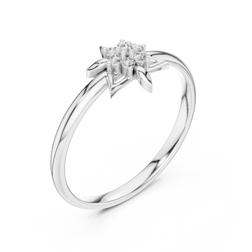  White Gold Twilight Cluster Ring Right View