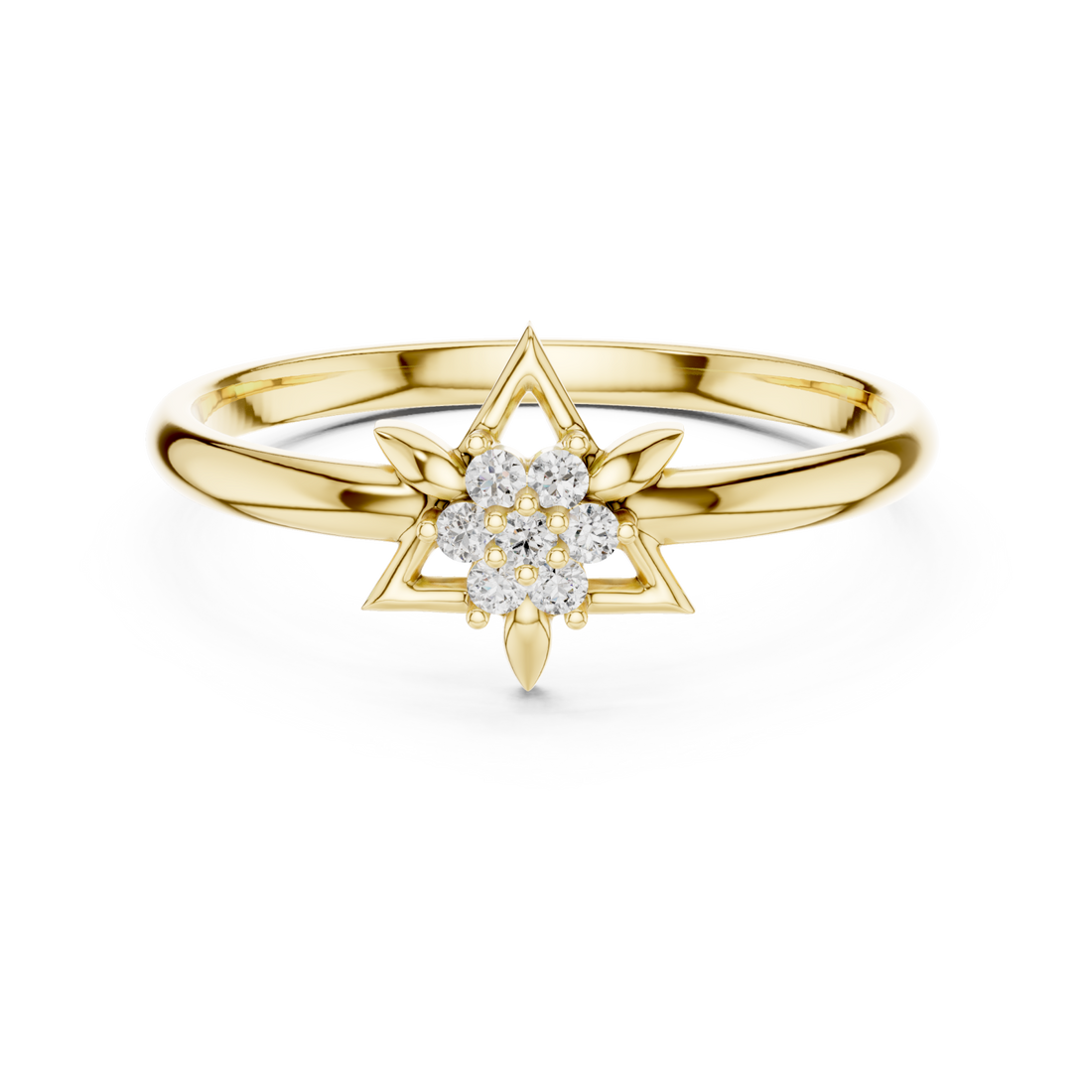 Gold Twilight Cluster Ring Right View