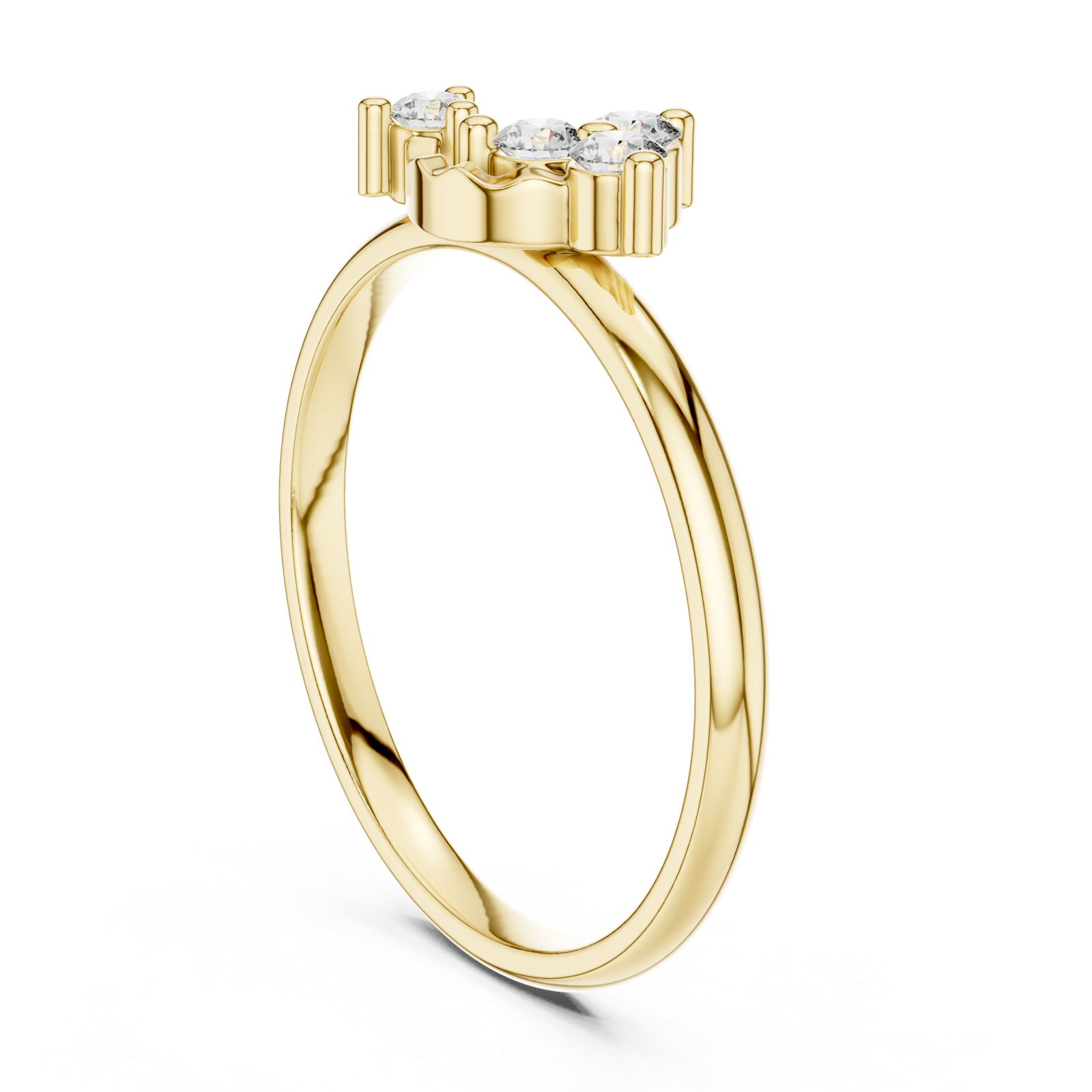  Gold Halo Crest Ring Left View