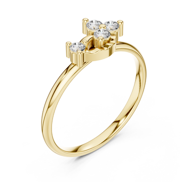 Gold Halo Crest Ring Right View