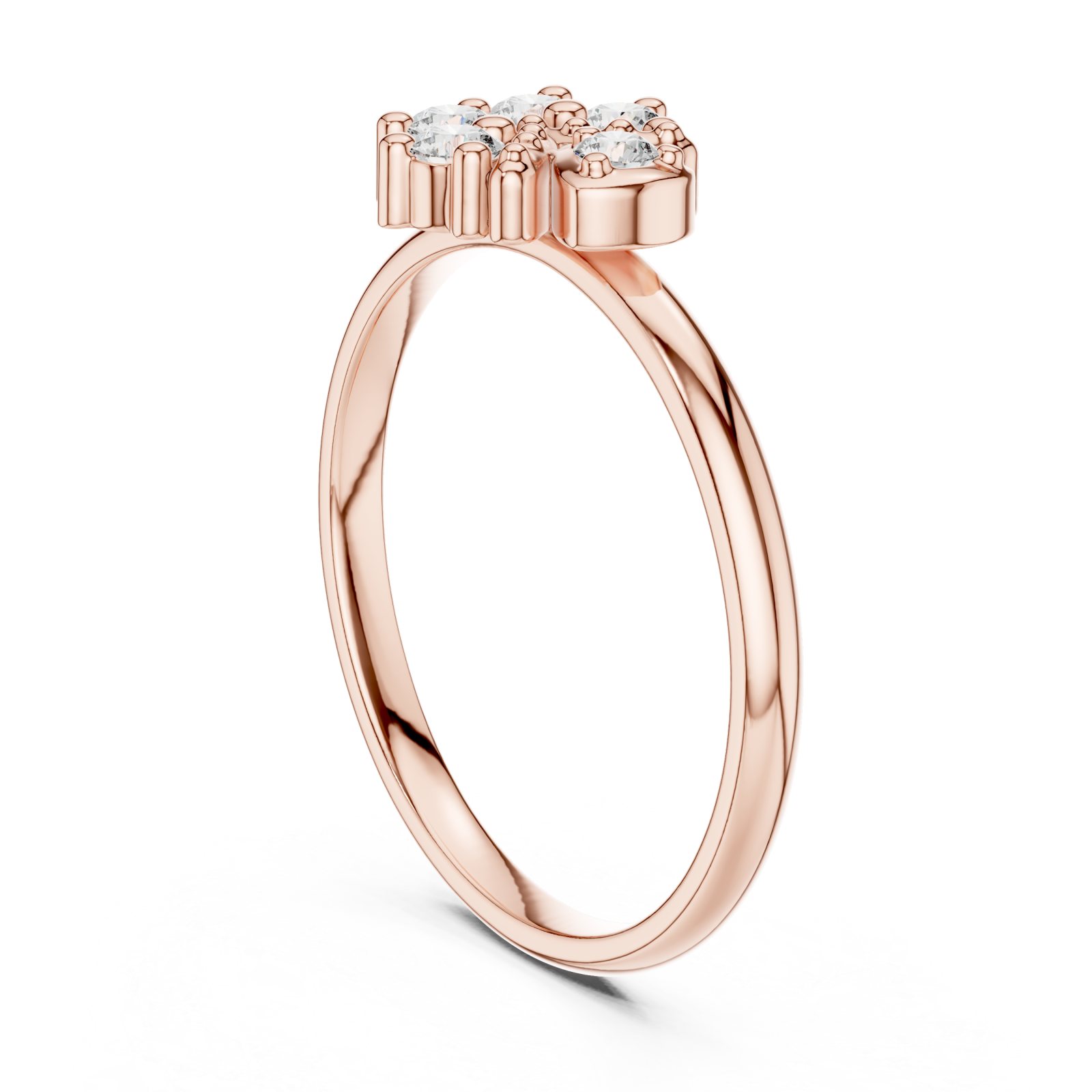  Rose Gold Opal Whisper Ring Left View