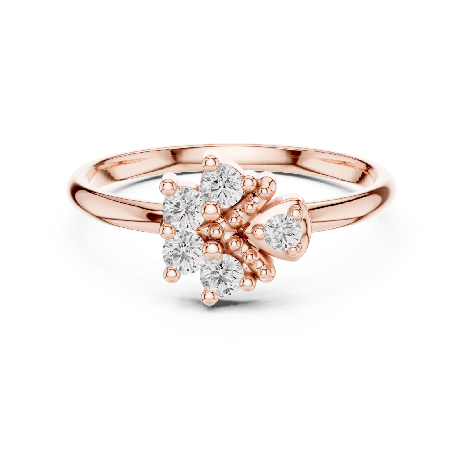  Rose Gold Opal Whisper Ring Front View