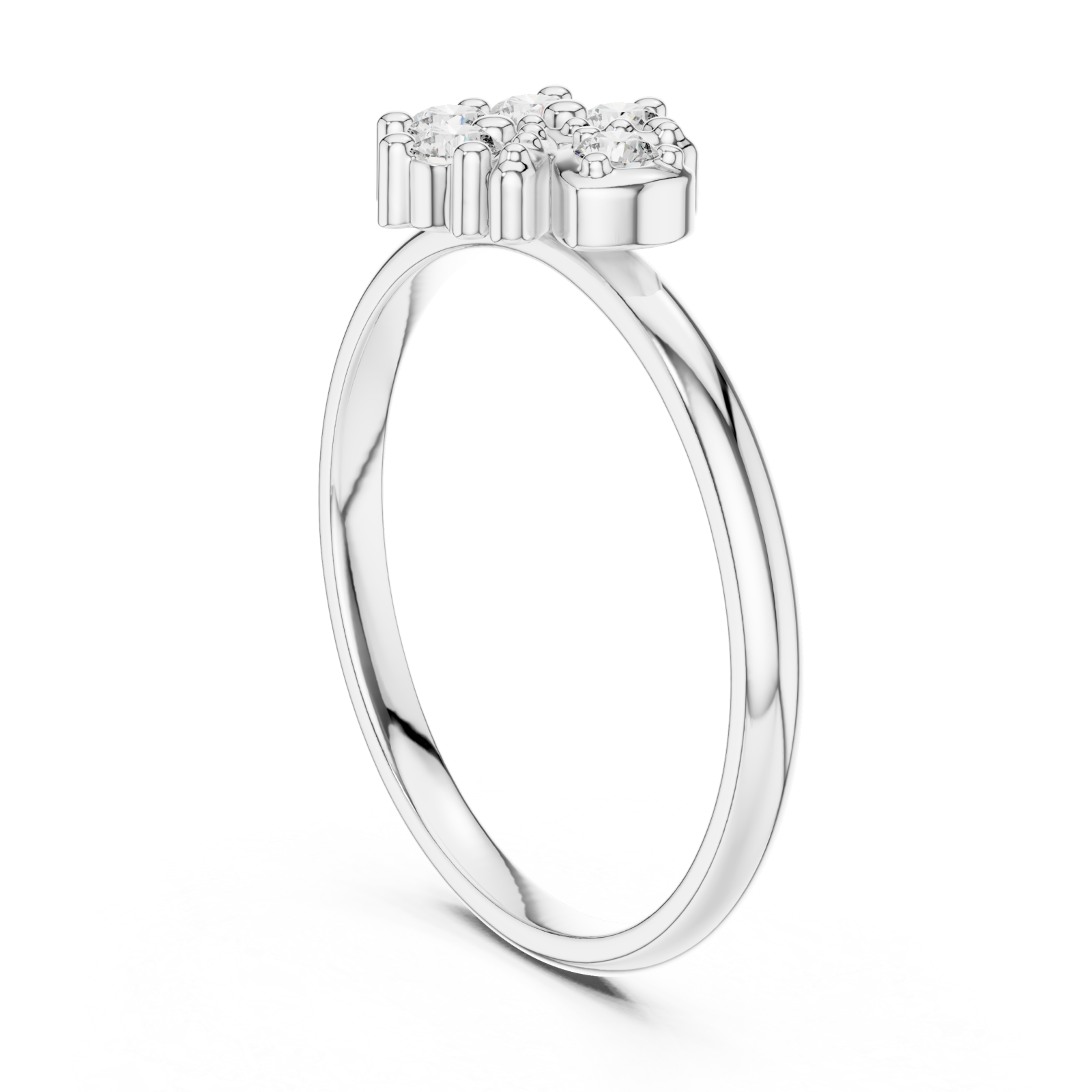  White Gold Opal Whisper Ring Left View