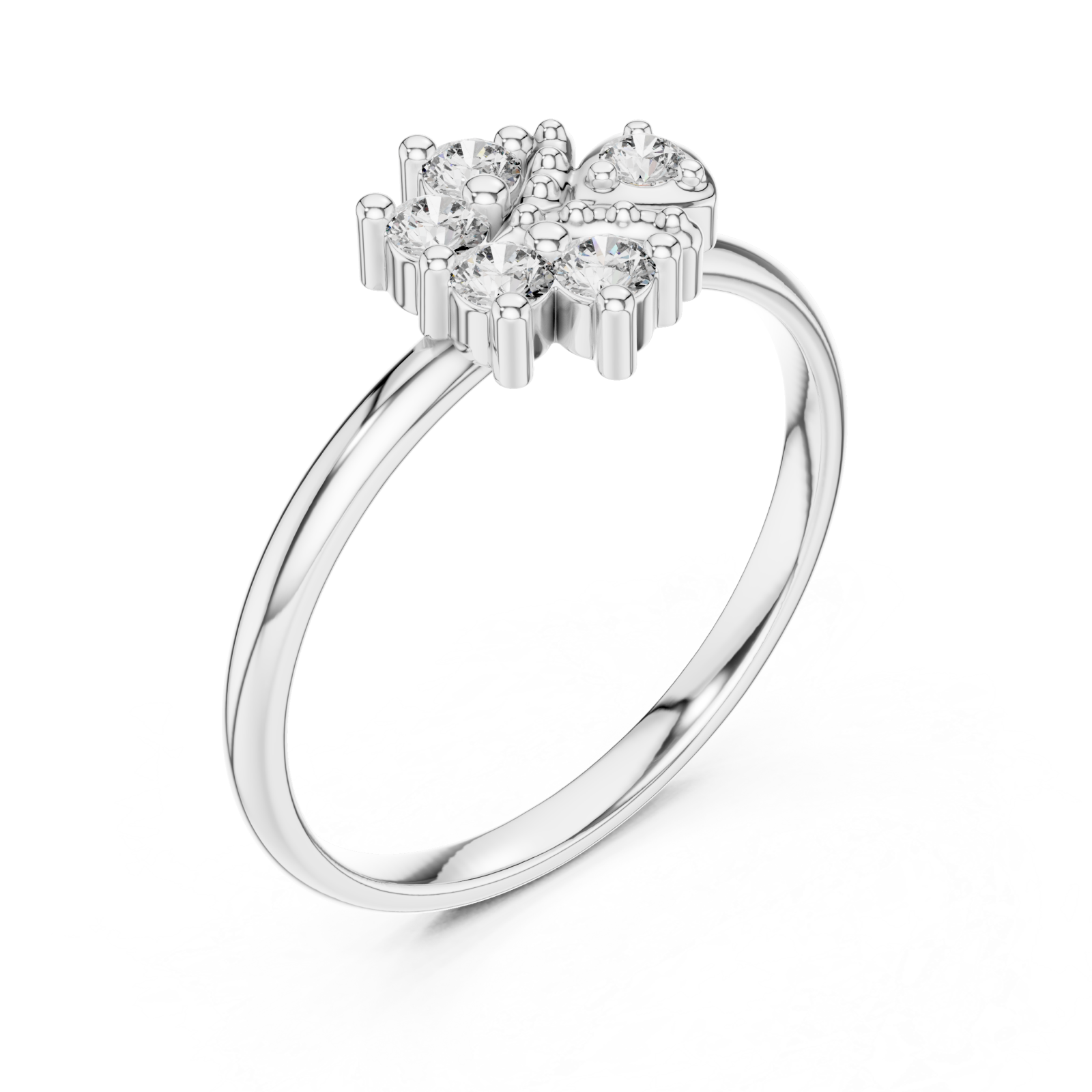  White Gold Opal Whisper Ring Right View