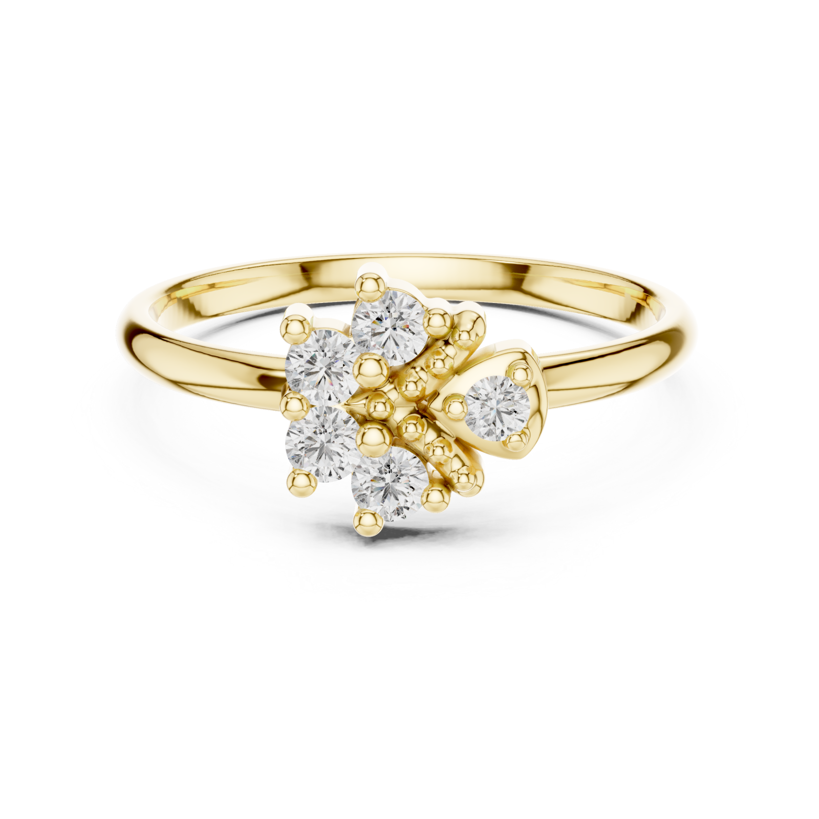  Gold Opal Whisper Ring Front View