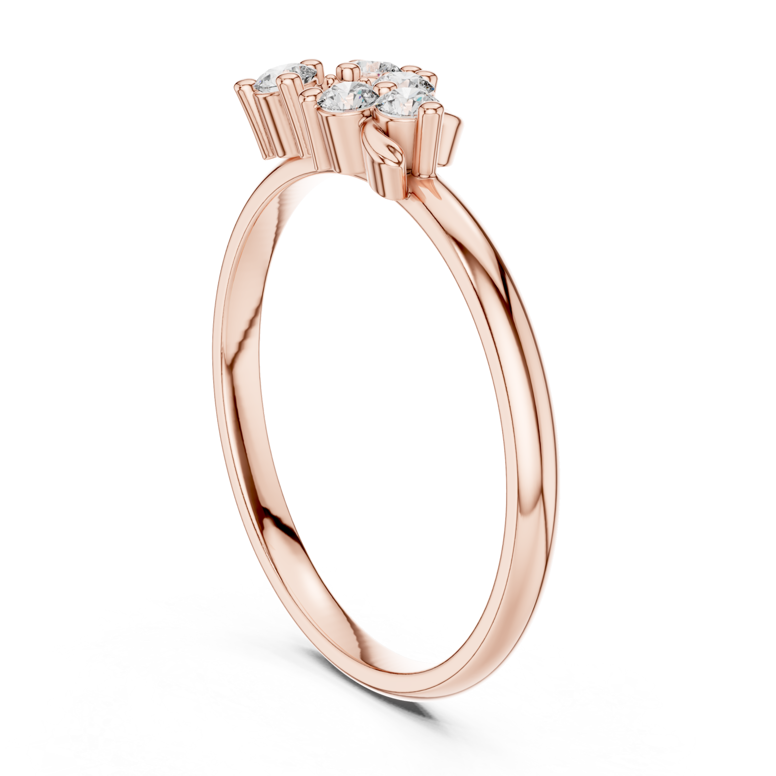  Rose Gold Bliss Crest Ring Left View