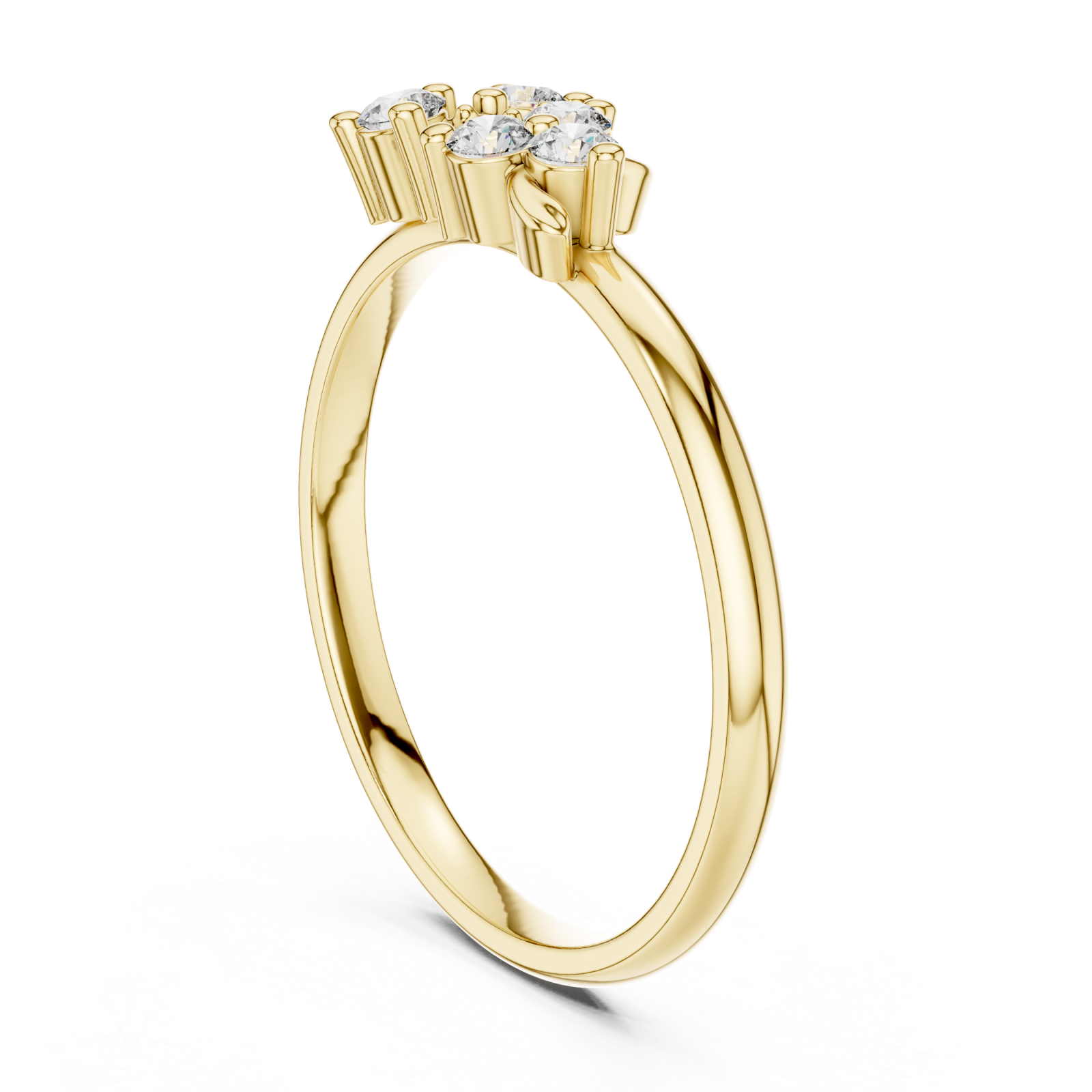  Gold Bliss Crest Ring Left View