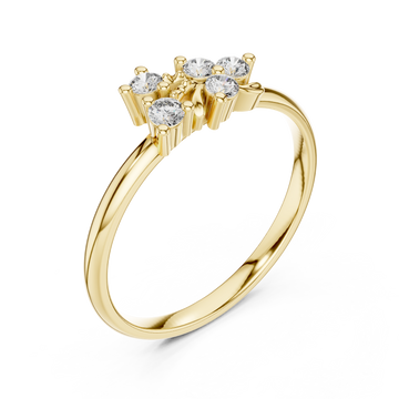 Gold Bliss Crest Ring Right View